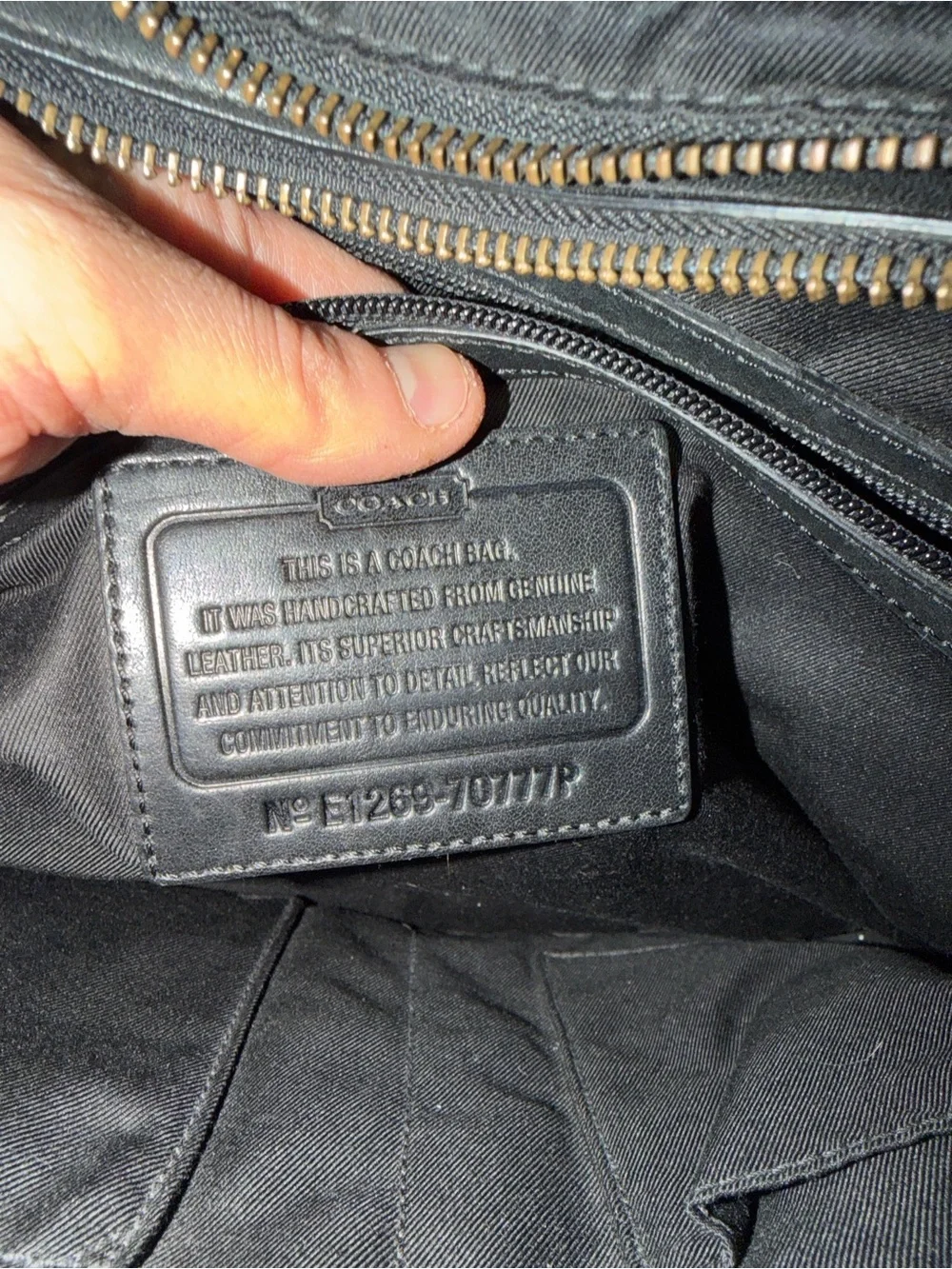 Vintage Coach Leather Briefcase Laptop Bag Black Messenger Work Bag F1269-70777 - Picture 5 of 7